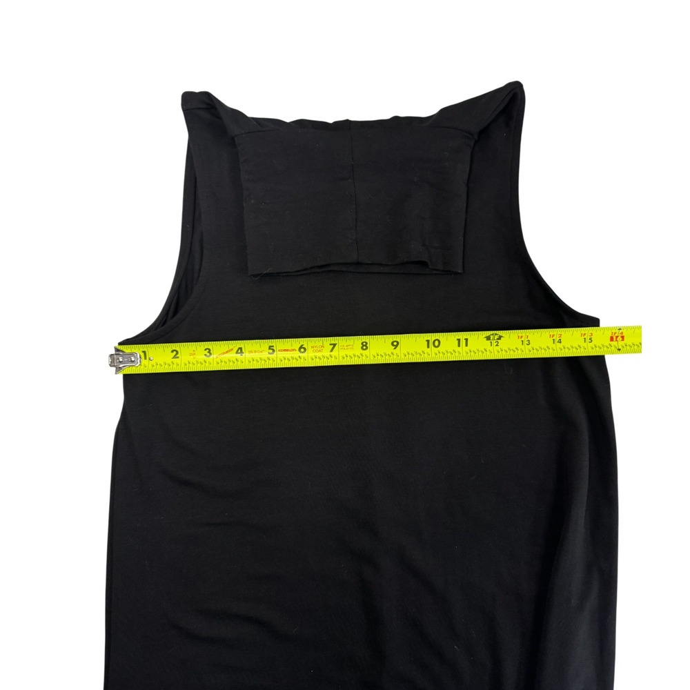 Garnet Hill Sleeveless Maxi Dress Mock Neck Black Minimalist Stretch Sz XS - Picture 12 of 14